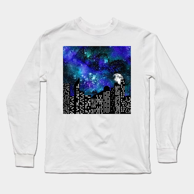 Cityscape Art Long Sleeve T-Shirt by Tribun Dash